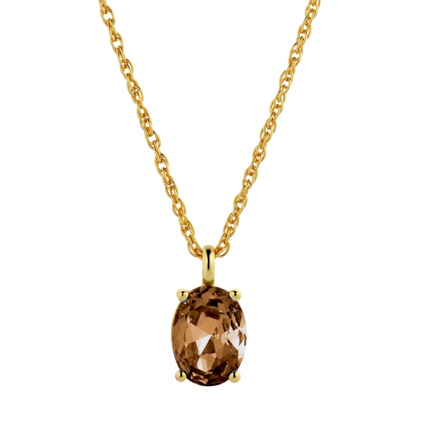 Dyrberg Kern Barga Gold Necklace - Brown